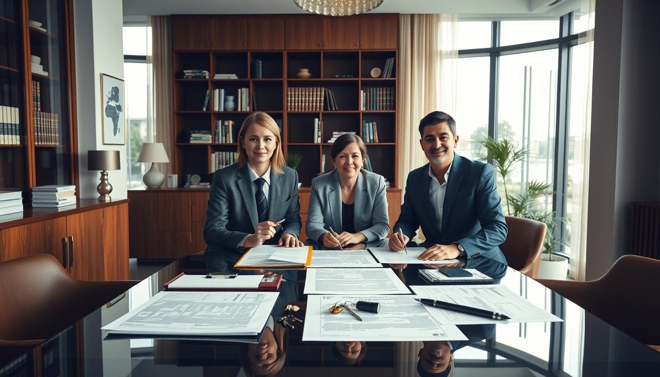 Business agreement signing